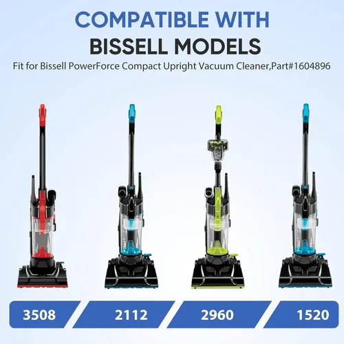 Miniatura 3 de Paquete de 4 filtros de repuesto para aspiradora Bissell PowerForce Compact Lightweight 1520 2112, compatible con limpiador Bissell Turbo sin bolsa