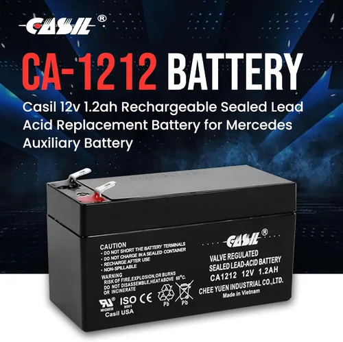 Miniatura 2 de Casil Batería de repuesto de 12V 1.2Ah compatible con el sistema de seguridad ADI/Ademco 484, luz de emergencia Technacell TC1212