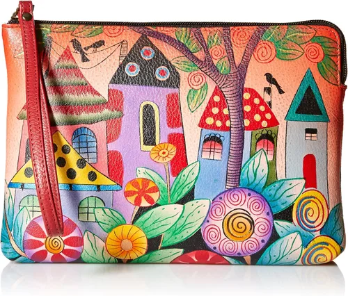Miniatura 10 de Anna by Anuschka Bolso de mano pintado a mano de cuero genuino para mujer