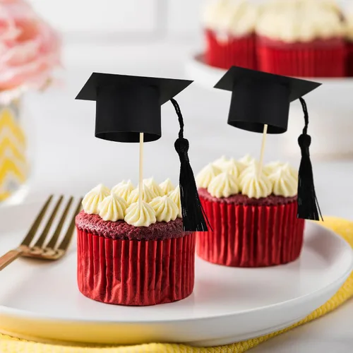 Miniatura 7 de Gyufise 1 decoración de pastel So Proud of You Black Glitter 2026 Decoración de pastel de fiesta de graduación You Did It, decoración de pastel