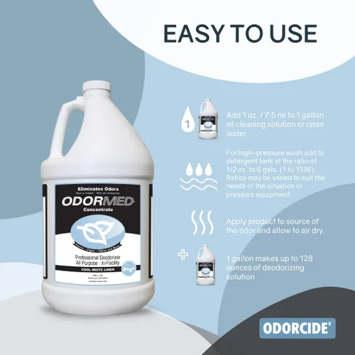Miniatura 2 de Odorcide Odormed - Concentrado eliminador de olores - Eliminador de olores para mascotas para olores fuertes en pisos, paredes, jaulas y más