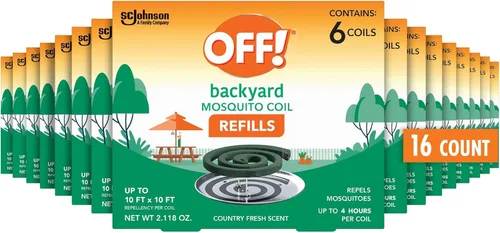 Miniatura 13 de OFF! Repuestos de bobina repelente de mosquitos para patio trasero, perfecto para patios al aire libre, aroma fresco, 6