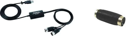 Roland Interfaz MIDI UM-ONE-MK2 y acoplador MIDI Hosa GMD-108