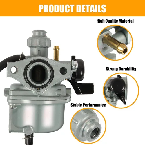 Miniatura 2 de RANSOTO Carburador compatible con XR70 XR70R CRF70 1997-2003 CRF70F 2004-2012 Honda reemplaza 16100-GCF-672 con kit limpiador de chorro de suciedad