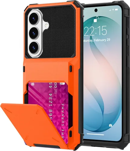 Miniatura 14 de Funda tipo cartera para Samsung Galaxy S22 Ultra con 4 ranuras para tarjetas de crédito a prueba de golpes, funda híbrida de protección reforzada