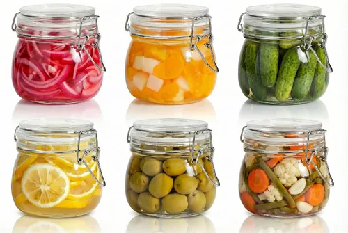 Miniatura 12 de HomArtist Frascos de vidrio de 32 oz de boca ancha con tapas herméticas, paquete de 4 frascos de vidrio para encurtir para conservas, fermentación