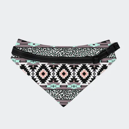 Miniatura 7 de Pañuelos para perros con hebilla ajustable para mascotas, diseño de nativos americanos, bufanda triangular lavable, tres tamaños