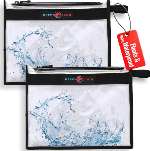 Floatig - Juego de bolsas impermeables para aparejos de pesca, 2 bolsas secas grandes, 100% sumergibles, flotadores con teléfono y cebo, cremallera