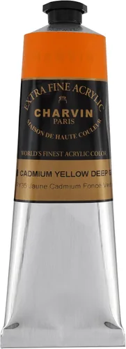 Miniatura 147 de Charvin Pintura acrílica profesional extrafina – verde absenta, tubo de 2.1 fl oz, pigmentos de triple fresado, resistente a la luz, pinturas