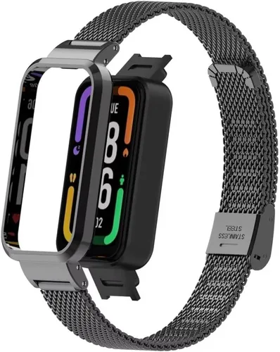 Correa compatible con Xiaomi Redmi Smart Band Pro, Redmi Smart Band Pro de acero inoxidable, correas de repuesto de metal, accesorios para Xiaomi