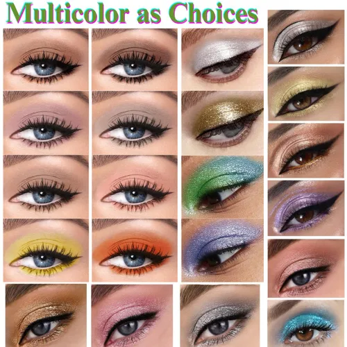 Miniatura 3 de Sombra de ojos líquida con efecto brillante de larga duración, sombra de ojos con pigmento brillante, maquillaje con brillo y purpurina