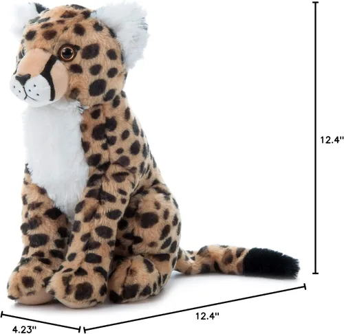 Miniatura 11 de The Petting Zoo Peluche de guepardo, regalos para niños, animales salvajes del zoológico Onez, juguete de peluche de guepardo de 12 pulgadas