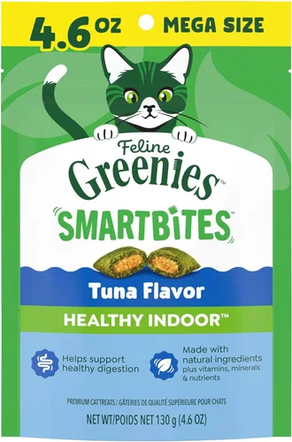 Miniatura 11 de Greenies Feline Smartbites - Golosinas saludables para gatos de interior, sabor a atún, tina de 16 onzas