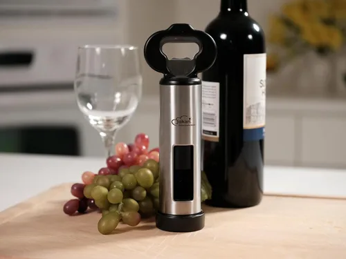 Miniatura 5 de Jokari Abrebotellas versátil 3 en 1 con sacacorchos, abridor de botellas de cerveza con tapa de palanca y cortador de lámina. Una herramienta