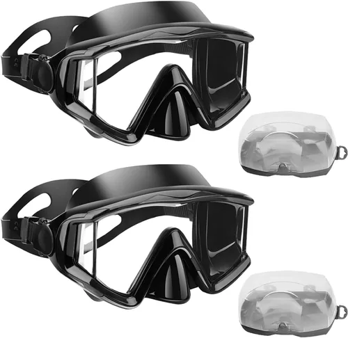 Miniatura 26 de Máscara de buceo Anti-niebla Natación Snorkel máscara adecuada para adultos Buceo Natación Snorkel Gafas Máscaras Lentes negro-azul