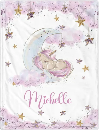 Miniatura 25 de Manta de Bebé Personalizada para Niñas, Manta de Bebé Personalizada con Nombre, Mantas Suaves y Acogedoras Personalizadas con Nombre para Niños