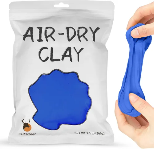 Miniatura 10 de Cutedeer Arcilla Gris que Seca al Aire, Arcilla de Modelado de Espuma de 1.1 lb, Suave y Blanda para Moldear para Niños y Adultos, Suministros