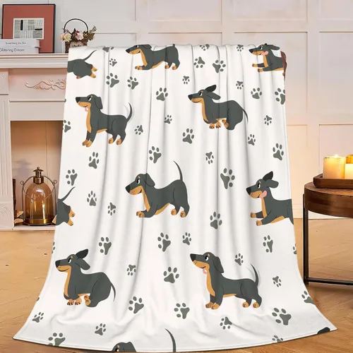 Miniatura 19 de Manta de Bassset, manta de felpa suave de forro polar para perros, ropa de cama de animales y perros, regalos acogedores para mujeres, niñas, niños