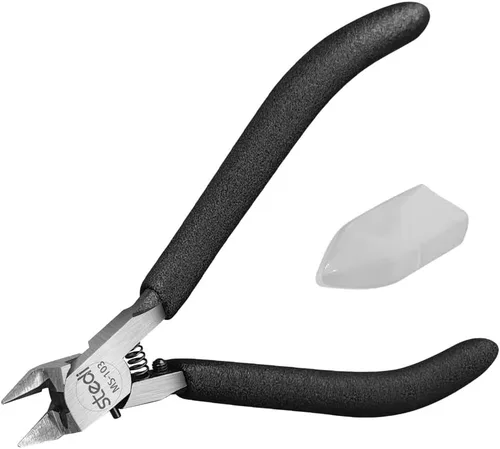 Miniatura 8 de stedi Pinza para modelo de 4,7 pulgadas, con hoja delgada y afilada y estuche para hojas, herramientas de modelaje de plástico, cortador de rebabas