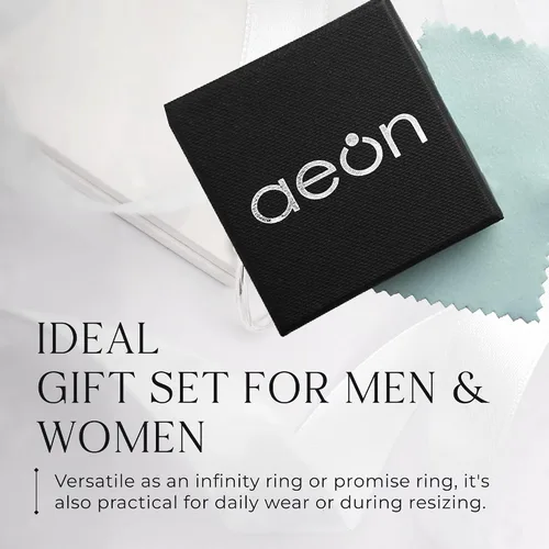 Miniatura 6 de Aeon Anillo de boda de plata de ley 925 30.197 in Ajuste cómodo para hombres y mujeres Tallas J-Z Calidad premium para momentos especiales