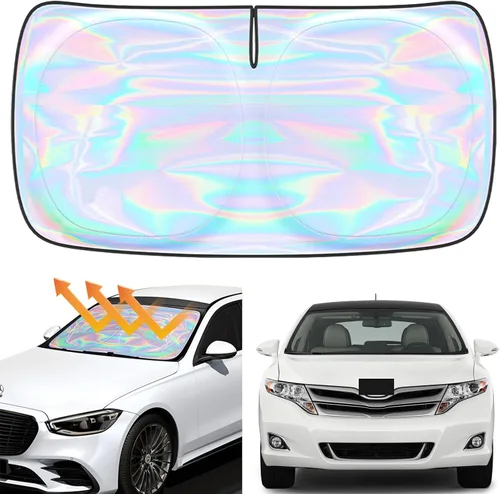 Miniatura 39 de Parasol para parabrisas Rivian R1S R1T 2022-2026 – Parasol compatible con Rivian R1S R1T plegable para ventana delantera, protector de visera solar