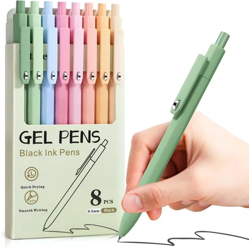 Miniatura 11 de Vitoler - Bolígrafos de gel bonitos, paquete de 8 bolígrafos de punta fina de 0.020 in con juguetes antiansiedad, de secado rápido For Women, For