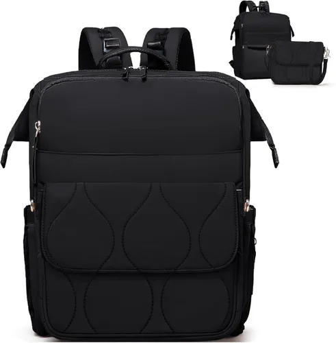 miss fong Mochila para Pañales - Bolsa de Pañales para Bebé Mochila de Viaje para Pañales con Almohadilla Cambiadora de Pañales Mochila para Bebé de