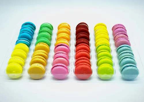 Miniatura 3 de 12 sombras de Macs Volumen #1 Color afrutado Macarons franceses sin gluten, 48 macarons surtidos