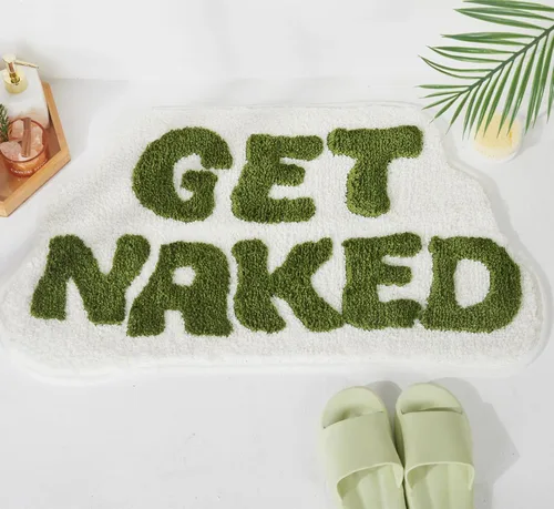 Miniatura 8 de Alfombra de baño con forma de hojas verdes, alfombra de baño con forma de hojas tropicales para bonita decoración de baño, alfombra de planta