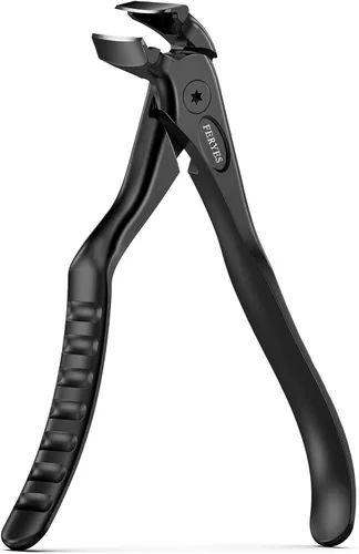 Miniatura 10 de FERYES Cortaúñas con cabeza angular y mango largo para personas mayores - Cortaúñas de gran boca ancha con recogedor para uñas gruesas - Recorte más