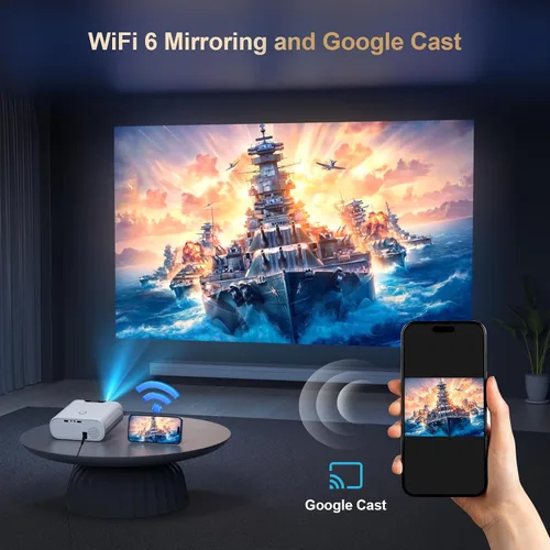 Miniatura 5 de Proyector 4K con GoogIe TV, proyector Goiaey 2000 ANSI con WiFi y Bluetooth, aplicaciones oficiales integradas, GoogIe Voice, DoIby Audio, HDMI ARC
