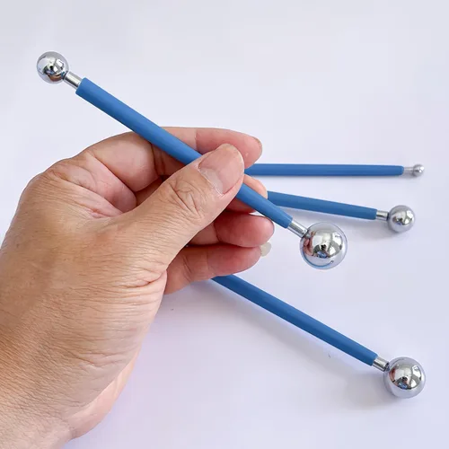 Miniatura 6 de DIYOOHOMY 9 herramientas de arcilla polimérica, lápiz óptico de bola, herramientas de escultura de silicona para cerámica, pintura de puntos, arte