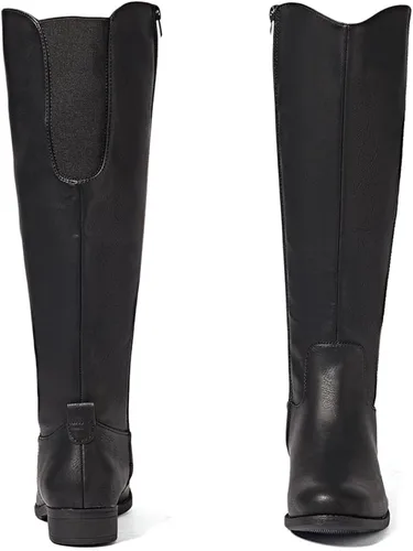 Miniatura 4 de Botas altas hasta la rodilla para mujer, elegantes y cómodas, con punta redonda, cierre de cremallera lateral, para otoño e invierno para mujer