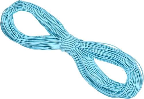 Miniatura 144 de PATIKIL Cuerda elástica elástica de 109 yardas (328.1 ft), cuerda elástica pesada de 0.059 in, albaricoque para manualidades, correas de gancho