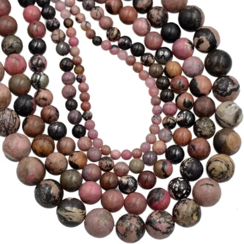Miniatura 39 de AD Beads Cuentas redondas sueltas de piedras preciosas naturales de 15 pulgadas para pulseras, collares, aretes, manualidades, manualidades