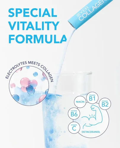 Miniatura 4 de Vital Hydration Electrolytes Powder Drink Mix Single Serve 1,000 mg de colágeno sin azúcar, Vitaminas Biotina B1 Niacina Rehidratación Rápida