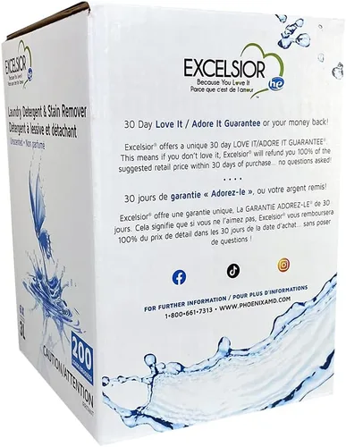 Miniatura 8 de Excelsior - Detergente líquido para ropa sin perfume concentrado, 200 cargas de 3 litros, removedor de manchas enzimáticas, compatible con carga