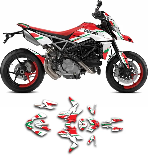 Miniatura 11 de Kit de calcomanías personalizadas para Supermoto Hypermotard 950 Hypermotard950 2019 2020 2021 2022 2023, rojo y blanco, DCTHYP9519N001-B-KO