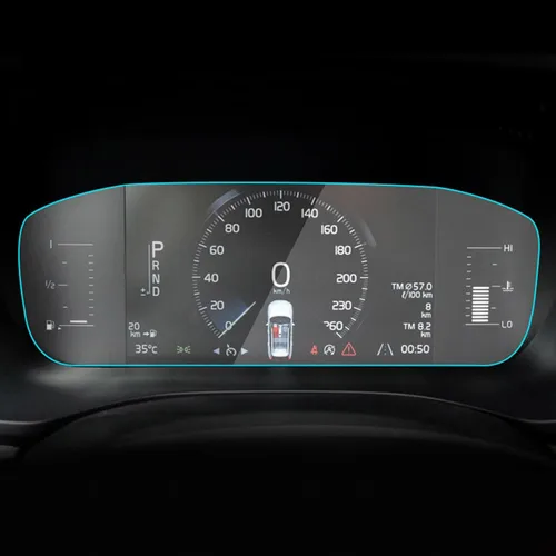JCAKES Panel de instrumentos de membrana LCD para coche, película protectora de TPU, velocímetro antiarañazos, para Volvo XC40 V90 S90 S60 2021-2023