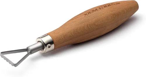 Miniatura 7 de Xiem Tools Herramienta de rastrillo de arcilla para cerámica y cerámica (mediano, rastrillo para vientre)