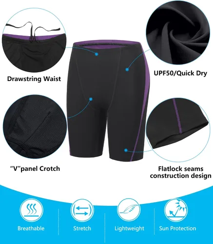 Miniatura 32 de Traje de baño deportivo competitivo para hombre, traje de entrenamiento de resistencia de carreras, pantalones cortos de natación de secado rápido
