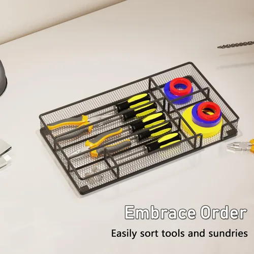 Miniatura 7 de Bandeja organizadora de cajones de escritorio, organizador de cajones de oficina, organizadores de espacio de trabajo, adecuado para herramientas