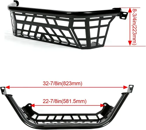 Miniatura 9 de KUAFU Barrera de Carga Compatible con Kawasaki Teryx KRX 1000 2020-2025 2023-2025 KRX4 1000 Estante de Equipaje Cierre de Portaequipajes de Acero
