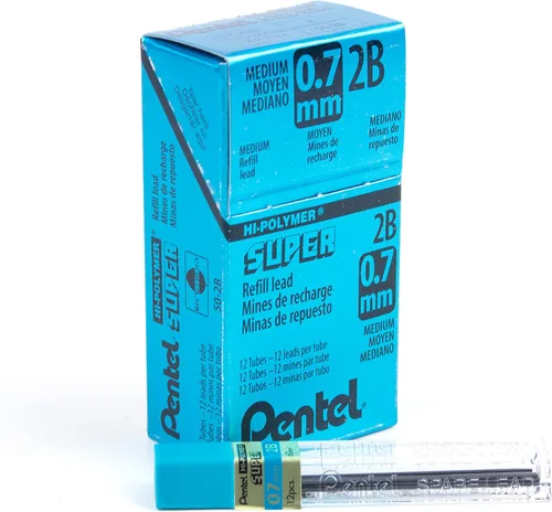 Miniatura 12 de Pentel Super Hi-Polymer repuesto de mina, 3/100 pulgadas, Gris