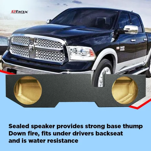 Miniatura 4 de Atrend Bbox - Caja sellada de subwoofer doble Sprayliner de 12 pulgadas, compatible con Dodge Ram Quad Cab 2002 - 2018, cajas y gabinetes