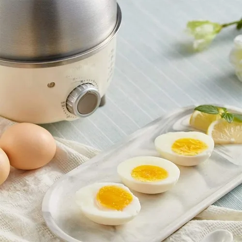 Miniatura 4 de Caldera de huevos de 220 V, mini caldera eléctrica de vapor para huevos domésticos, acero inoxidable, olla automática para cocinar al vapor