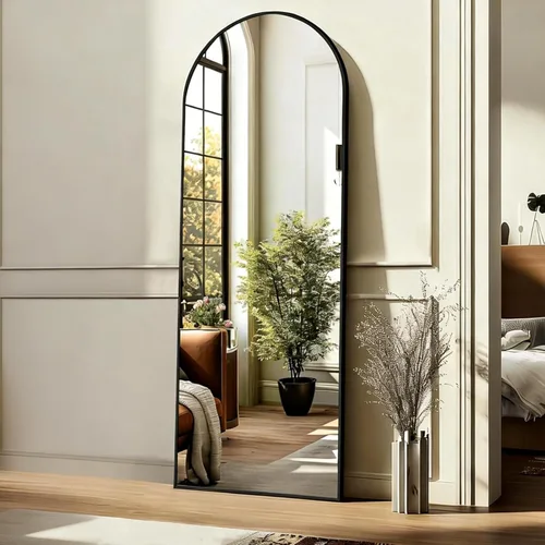 Miniatura 8 de Simple Deluxe Espejo arqueado de longitud completa, espejos grandes de piso de 71 x 26 pulgadas, para pared, puerta, dormitorio, baño, sala de estar