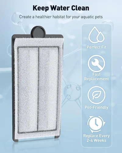 Miniatura 3 de Pawfly Paquete de 4 cartuchos de filtro para filtro de acuario PHF-300S PRO para colgar en la parte posterior, almohadilla de filtro para tanque