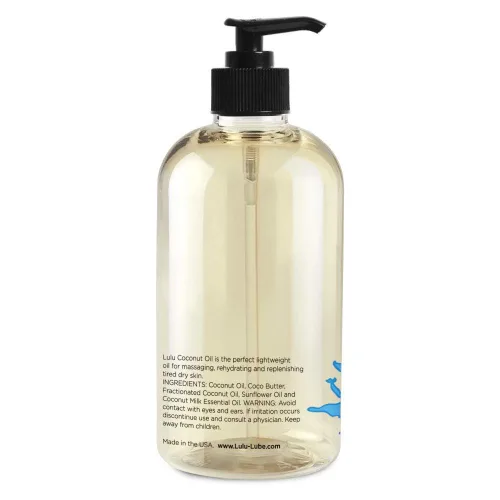 Miniatura 4 de Lulu Aceite de masaje de coco con jojoba y aceites esenciales, 16 onzas y lubricante personal. Lulu Lube Natural a base de agua, 16 onzas