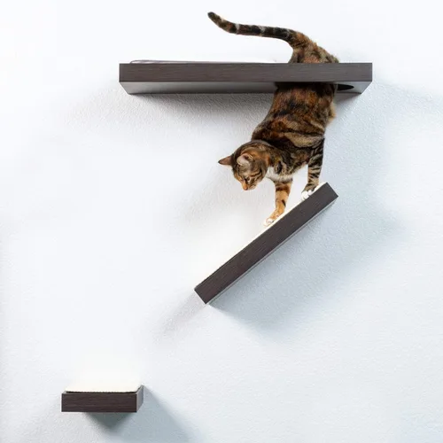 PetFusion - Estantes de pared para gatos (disponible como juego de 3 piezas o estante individual). Superficies de sisal para resistir los arañazos